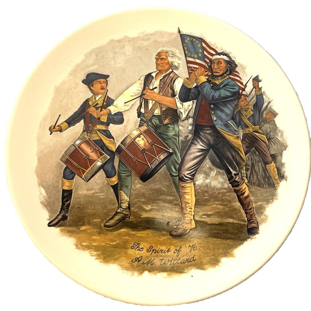 The Spirit of '76- Revolutionary War Collectible Vintage Plate A.M.Willard